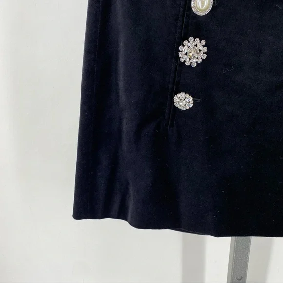 Veronica Beard black & silver beaded skirt